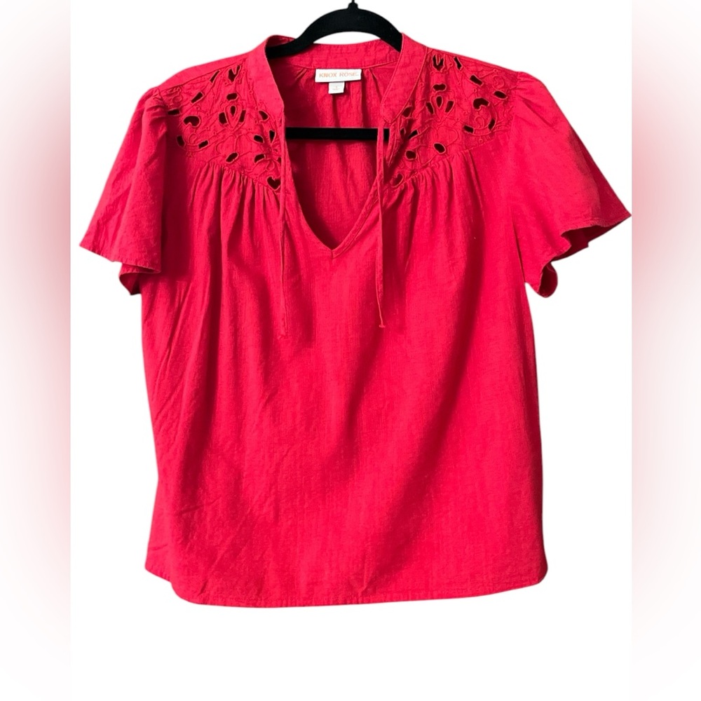 Knox Rose red blouse